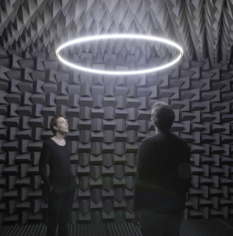 Haroon Mirza, Installation view, The National Apavilion of Then and Now (2011)