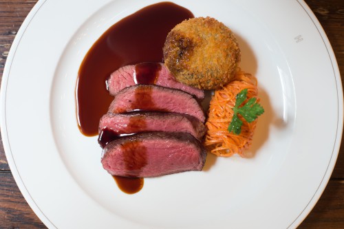 Venison with Haggis Croquette from the Spring Menu at HDR - Chef Calum Franklin