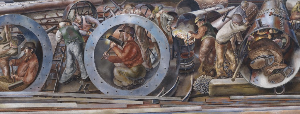 Detail-of-Riveters-from-the-series-Shipbuilding-on-the-Clyde-Stanley-Spencer-United-Kingdom-1941-Imperial-War-Museums