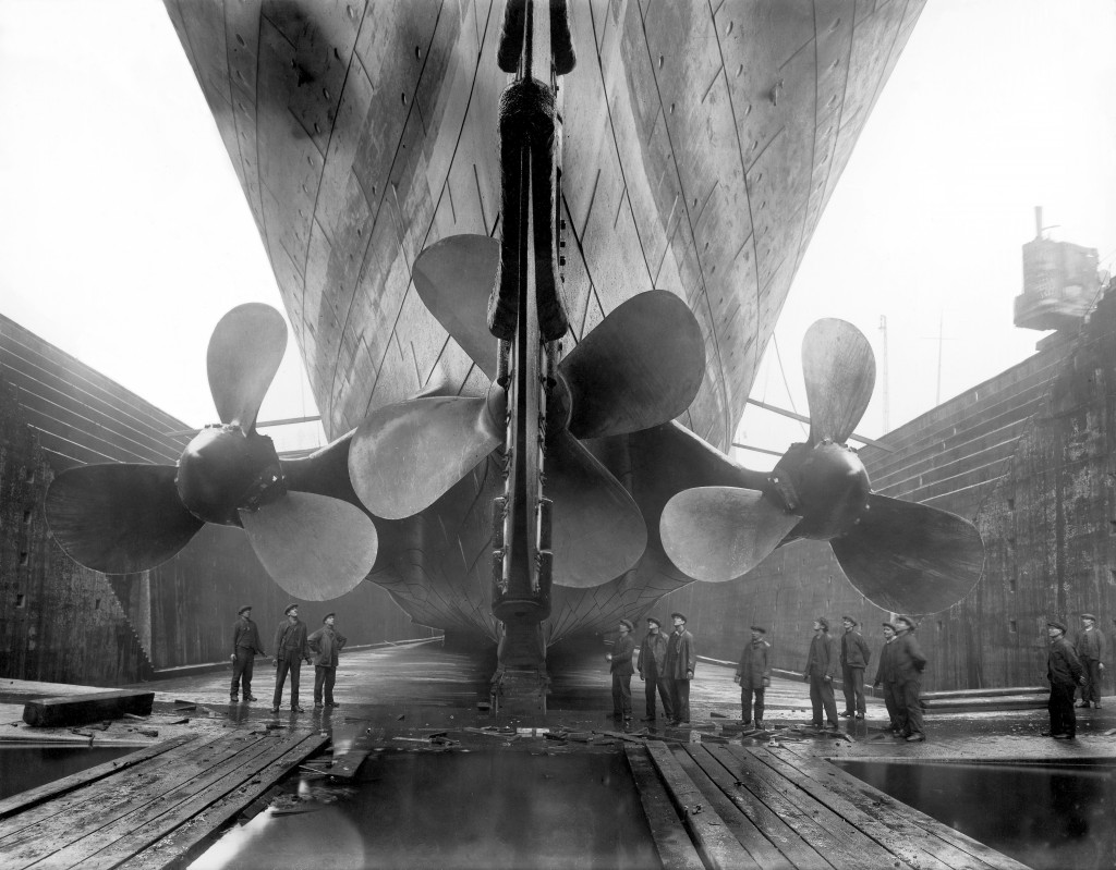 Titanic in dry dock, 1911. @Getty Images 
