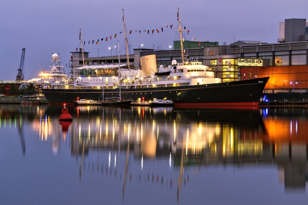The Royal Yacht Britannia twilight © David Tomlins