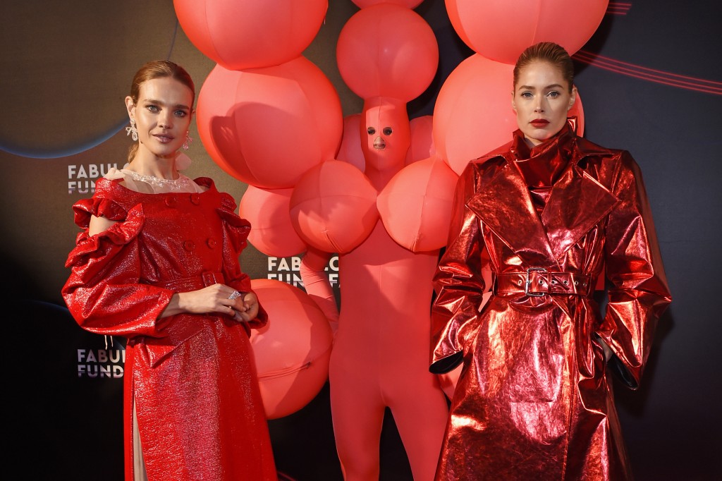 LONDON, ENGLAND - FEBRUARY 20: Natalia Vodianova (L) and Doutzen Kroes attend the Naked Heart Foundation's Fabulous Fund Fair at The Roundhouse on February 20, 2018 in London, England. Pic Credit: Dave Benett