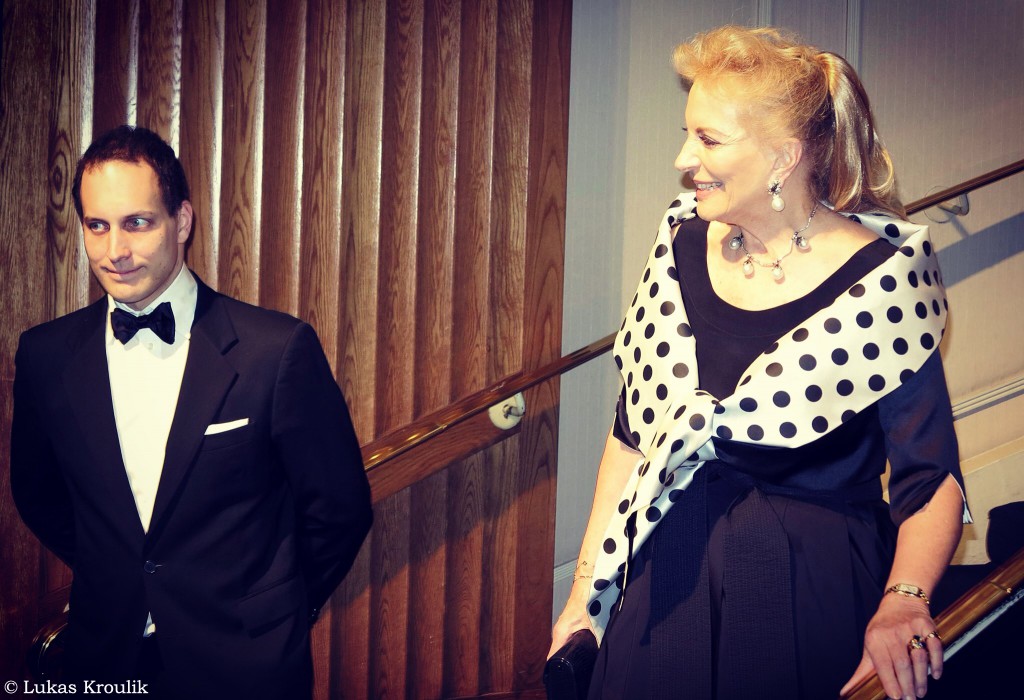 HRH Princess Michael of Kent with her son Lord Frederick Windsor photographed by @lukaskroulik