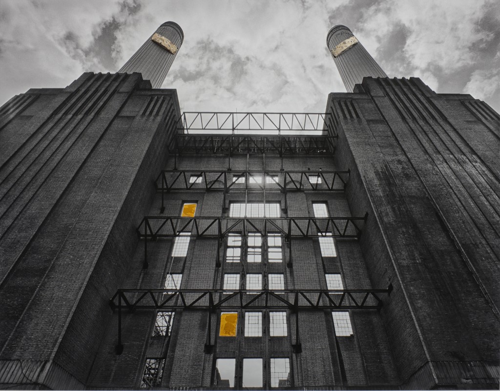 Adrian Houston BPS Two Chimney Somerset 300g archival pigment print 139cm x 124cm x 11cm Sections of the original concrete chimney and shards of the original glass signed by the Artist